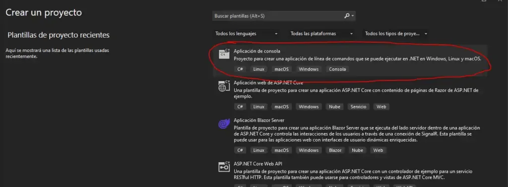 Tutorial Dapper crear proyecto 
