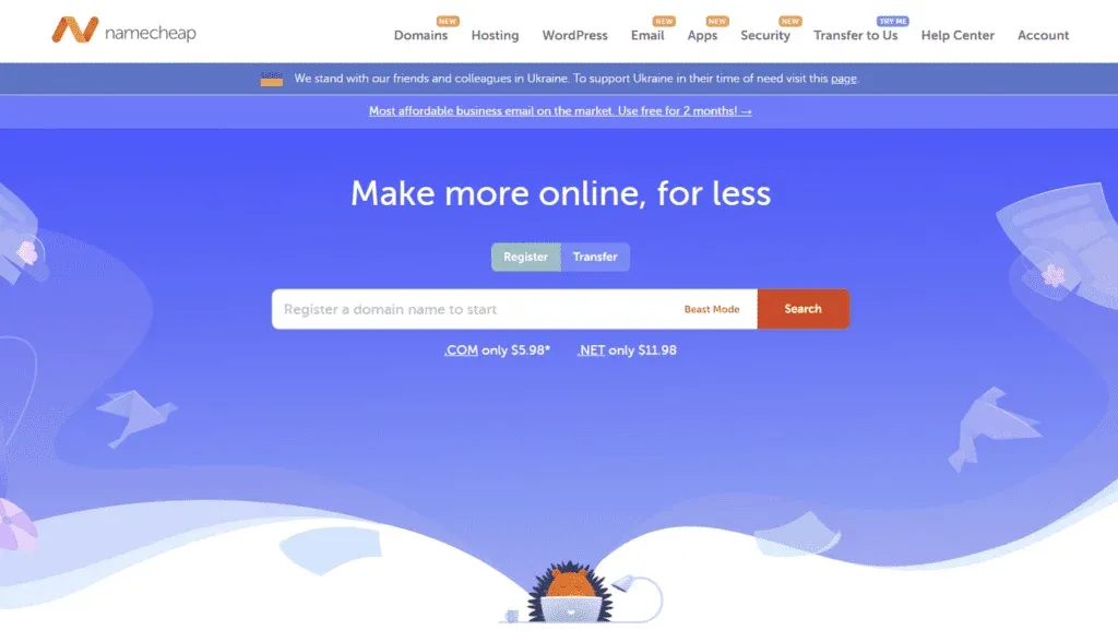 Comprar dominio Web en Namecheap