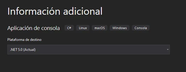 Crear proyecto paso 2