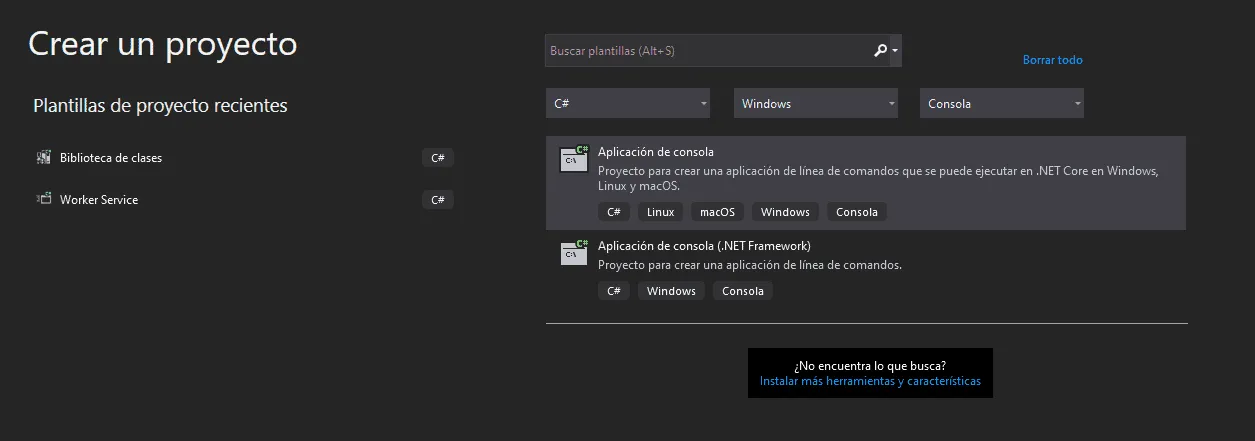 Crear proyecto