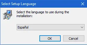 Instalación Laragon selección idioma