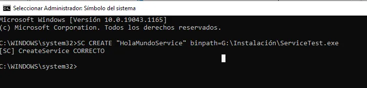 Instalación servicio NET