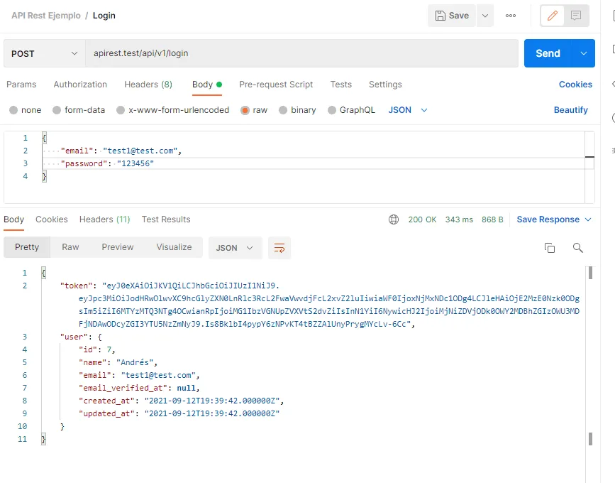Laravel API REST paso 12