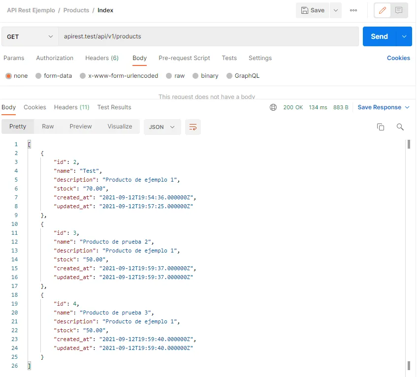 Laravel API REST paso 18