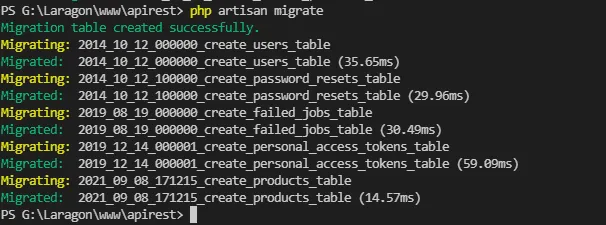 Laravel API REST paso 8